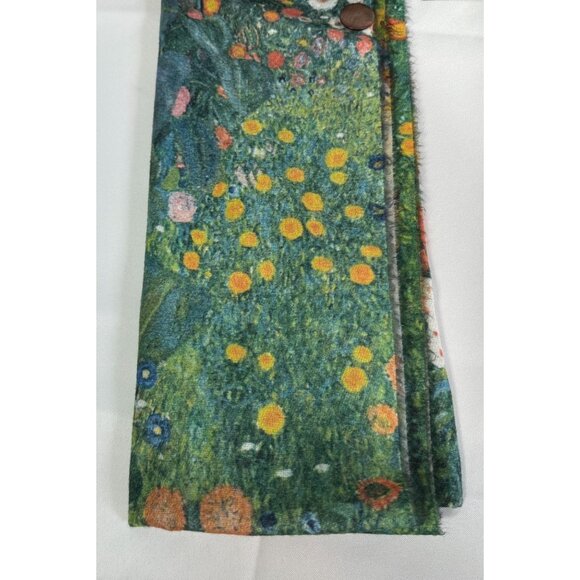 NWT The Magic Scraf Company Green Sunflower Floral Scraf OS Art to Wear Printed - Picture 2 of 9